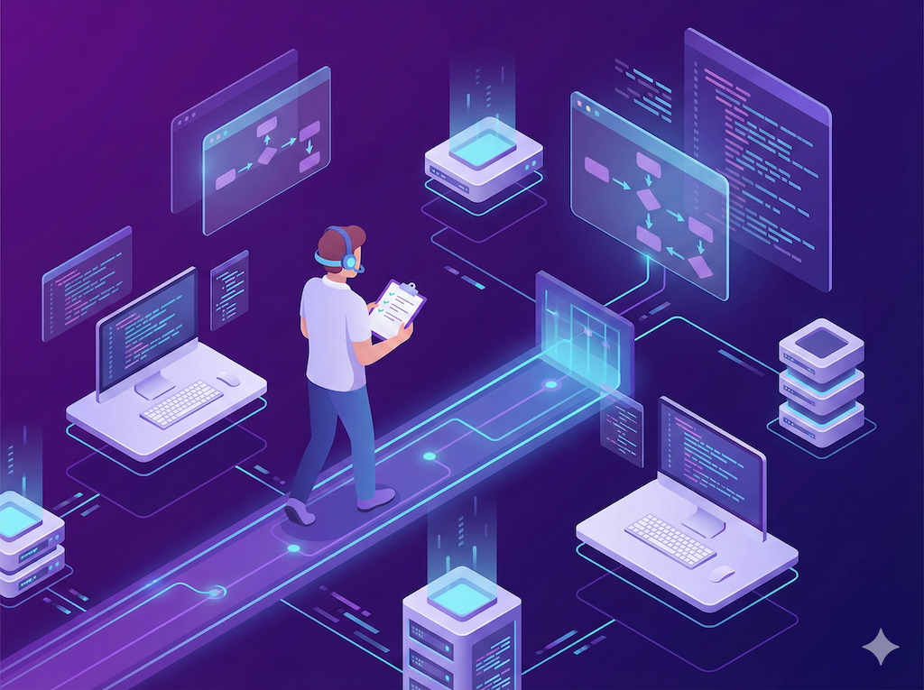 Platform engineering gemba walk showing developer workflow observation